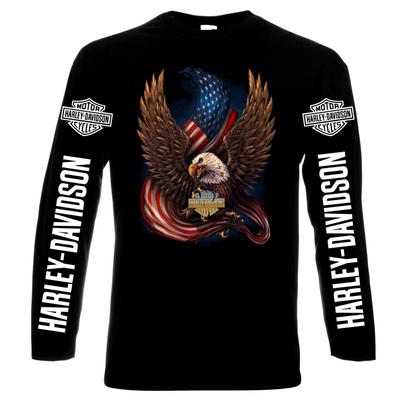 LONG SLEEVE T-SHIRTS Harley Davidson, 7, men's long sleeve t-shirt, 100% cotton, S to 5XL